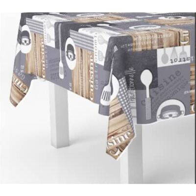 ORYX 5544005 Nappe en Toile cirée rectangulaire avec Motif de Cuisine Imperméable, Anti-Taches, en PVC, 140 cm x 20 m Rouleau à découper pour intérieur et extérieur ORYX 5544005 Nappe en Toile cirée rectangulaire avec Motif de Cuisine Imperméable, Anti-Taches, en PVC, 140 cm x 20 m Rouleau à découper pour intérieur et extérieur