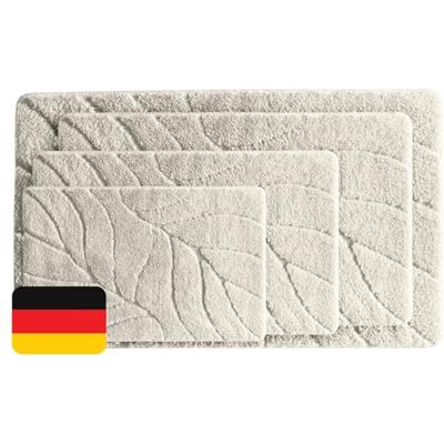 KARAT Tapis de bain doux et antidérapant à séchage rapide, lavable à 40 °C, certifié Oeko-TEX Tapis de douche doux pour salle de bain et WC modèle Maris, crème 80 x 150 cm KARAT Tapis de bain doux et antidérapant à séchage rapide, lavable à 40 °C, certifié Oeko-TEX Tapis de douche doux pour salle de bain et WC modèle Maris, crème 80 x 150 cm