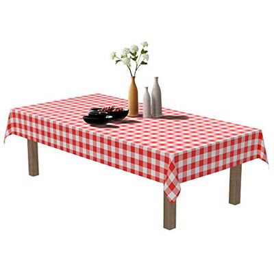 Puricon 【Lot de 6】Nappes Jetables Plastique 1.37 x 2.74 M, Nappe Premium RectangulaireTrès Résistant pour l’Aniversaire, le Mariage, la Gastronomie, les Réceptions ou le Ménage-Carreaux Rouge et Blanc Puricon 【Lot de 6】Nappes Jetables Plastique 1.37 x 2.74 M, Nappe Premium RectangulaireTrès Résistant pour l’Aniversaire, le Mariage, la Gastronomie, les Réceptions ou le Ménage-Carreaux Rouge et Blanc