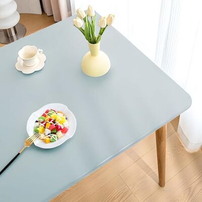 GAOCUNBING Coussin de protection de table, housse de table à manger en cuir élastique, nappe en cuir synthétique pour tables carrées, nappe imperméable, résistante à l'huile, résistante à la chaleur, GAOCUNBING Coussin de protection de table, housse de table à manger en cuir élastique, nappe en cuir synthétique pour tables carrées, nappe imperméable, résistante à l'huile, résistante à la chaleur,