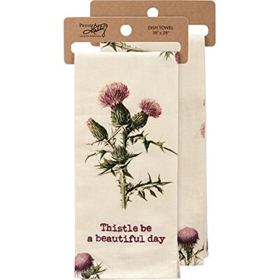 Primitives by Kathy 112011 Serviette de cuisine en coton et lin Motif chardon Be A Beautiful Day 71,1 cm Primitives by Kathy 112011 Serviette de cuisine en coton et lin Motif chardon Be A Beautiful Day 71,1 cm