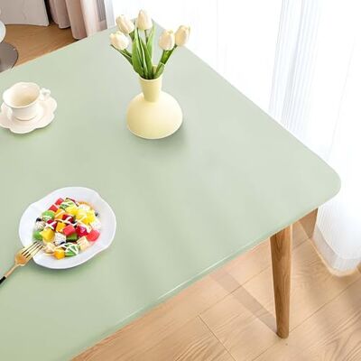 GAOCUNBING Coussin de protection de table, housse de table de salle à manger en cuir élastique, nappes en cuir synthétique pour tables carrées, nappe imperméable, résistante à l'huile D, 35,5 x 59 po GAOCUNBING Coussin de protection de table, housse de table de salle à manger en cuir élastique, nappes en cuir synthétique pour tables carrées, nappe imperméable, résistante à l'huile D, 35,5 x 59 po