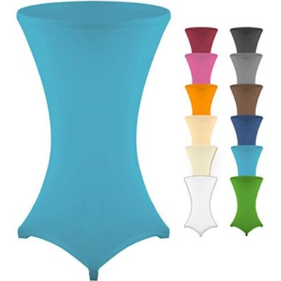 Gräfenstayn ® Diana Housse stretch pour table mange-debout, label Oeko-Tex, renforcée aux pieds, lavage machine 40 °C, diverses couleurs et tailles, Ø60-65cm / Ø70-75cm / Ø80-85cm (turquoise, Ø80-85cm) Gräfenstayn ® Diana Housse stretch pour table mange-debout, label Oeko-Tex, renforcée aux pieds, lavage machine 40 °C, diverses couleurs et tailles, Ø60-65cm / Ø70-75cm / Ø80-85cm (turquoise, Ø80-85cm)
