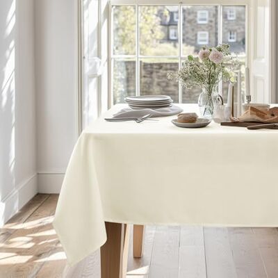 Deconovo Nappe Rectangulaire Impermeable Effet Lin pour Table 130x160cm Beige Deconovo Nappe Rectangulaire Impermeable Effet Lin pour Table 130x160cm Beige