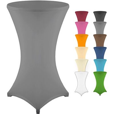 Gräfenstayn ® Diana Housse stretch pour table mange-debout, avec label Oeko-Tex, renforcée au niveau des pieds, lavable en machine à 40 °C, diverses couleurs et tailles, anthracite, diamètre 70 75 cm Gräfenstayn ® Diana Housse stretch pour table mange-debout, avec label Oeko-Tex, renforcée au niveau des pieds, lavable en machine à 40 °C, diverses couleurs et tailles, anthracite, diamètre 70 75 cm