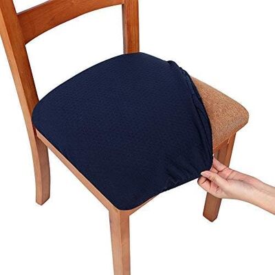 Homaxy Housse De Chaise, Housse de Chaise Universelle Lavables, Housse de Salle à Manger Universel, très Facile à Nettoyer et Durable, Facile à Installer (Bleu Marine, 2 pièces) Homaxy Housse De Chaise, Housse de Chaise Universelle Lavables, Housse de Salle à Manger Universel, très Facile à Nettoyer et Durable, Facile à Installer (Bleu Marine, 2 pièces)