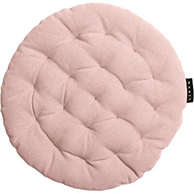 LINUM Pepper Elégante Galette de Chaise Rond Ø 37cm, 100% Coton, Lavable en Machine, Rose Poudre LINUM Pepper Elégante Galette de Chaise Rond Ø 37cm, 100% Coton, Lavable en Machine, Rose Poudre