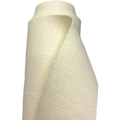 A-Express Tissu en similicuir grainé imperméable et résistant en vinyle pour tapisserie d'ameublement Crème 5 m 500 cm x 140 cm A-Express Tissu en similicuir grainé imperméable et résistant en vinyle pour tapisserie d'ameublement Crème 5 m 500 cm x 140 cm