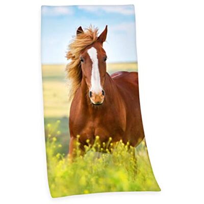 Herding Young Collection Serviette de bain Motif chevaux Coton Multicolore 150 x 75 cm Herding Young Collection Serviette de bain Motif chevaux Coton Multicolore 150 x 75 cm