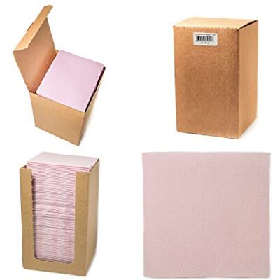 Alvotex CHIC Airlaid Lot de 100 serviettes de table à coctail, 1/4 pliées, aspect tissu, jetables, de qualité supérieure, rose, 20 x 20 cm Alvotex CHIC Airlaid Lot de 100 serviettes de table à coctail, 1/4 pliées, aspect tissu, jetables, de qualité supérieure, rose, 20 x 20 cm