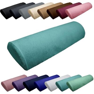 Vivezen Drap housse de protection en éponge pour coussin demi-rond 66 cm x 22 cm x 12 cm de table de massage Plusieurs coloris Vivezen Drap housse de protection en éponge pour coussin demi-rond 66 cm x 22 cm x 12 cm de table de massage Plusieurs coloris