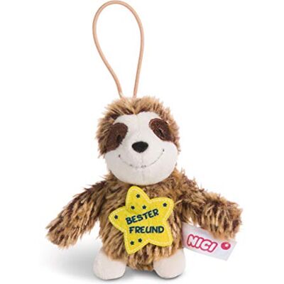 NICI 44850 Pendentif Paresseux avec Inscription en Allemand « Best Freund » Marron 8 cm NICI 44850 Pendentif Paresseux avec Inscription en Allemand « Best Freund » Marron 8 cm
