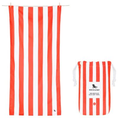 Dock & Bay Serviette de plage Microfibre à séchage rapide, sans sable Compacte, légère 100% recyclé Sac inclus Cabana Waikiki Coral Red, extra large (200 x 90 cm, 78 x 35) Dock & Bay Serviette de plage Microfibre à séchage rapide, sans sable Compacte, légère 100% recyclé Sac inclus Cabana Waikiki Coral Red, extra large (200 x 90 cm, 78 x 35)