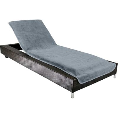 Brandsseller Housse de chaise longue 75 x 200 cm Housse de protection en tissu éponge, serviette 100 % coton, lavable, antidérapante, certifiée Öko-Tex Gris Brandsseller Housse de chaise longue 75 x 200 cm Housse de protection en tissu éponge, serviette 100 % coton, lavable, antidérapante, certifiée Öko-Tex Gris