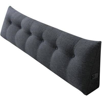 HUOLE Coussin de Dossier, Coussin de Lecture pour lit et canapé, Coussin Triangulaire, Coussin Lombaire pour Le lit, Gros Coussin de tête de lit, avec Housse Lavable-180 * 50 * 20 cm-gris Diva HUOLE Coussin de Dossier, Coussin de Lecture pour lit et canapé, Coussin Triangulaire, Coussin Lombaire pour Le lit, Gros Coussin de tête de lit, avec Housse Lavable-180 * 50 * 20 cm-gris Diva