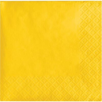 Creative Touch of Color 200 Count 2 Ply Paper Beverage Napkins, School Bus Yellow, taille unique 251021 Creative Touch of Color 200 Count 2 Ply Paper Beverage Napkins, School Bus Yellow, taille unique 251021