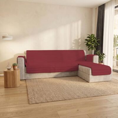 Italian Bed Linen Housse de canapé matelassée Pinsonic Trenddy avec péninsule réversible, Bordeaux, 190 cm Italian Bed Linen Housse de canapé matelassée Pinsonic Trenddy avec péninsule réversible, Bordeaux, 190 cm
