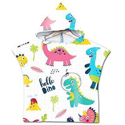 Treer Enfants Serviette de Plage Poncho À Capuchon, Dessin Animé Dinosaure Microfibre Séchage Rapide Sports Bain Robes Peignoir Plage Serviettes de Natation pour Garçon,Fille (60 * 60cm,Cocotier) Treer Enfants Serviette de Plage Poncho À Capuchon, Dessin Animé Dinosaure Microfibre Séchage Rapide Sports Bain Robes Peignoir Plage Serviettes de Natation pour Garçon,Fille (60 * 60cm,Cocotier)