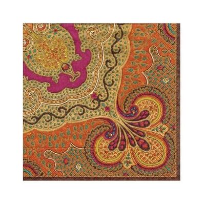 Caspari Jaipur Spice Paper Cocktail Napkins 20 Per Package Caspari Jaipur Spice Paper Cocktail Napkins 20 Per Package