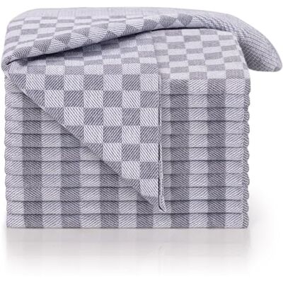 Blumtal Lot de 20 Torchons De Cuisine Coton Vaisselle De Qualité Supérieure Torchon Cuisine 100% Coton Certifié Oeko-TEX® Torchon Vaisselle à Carreaux Gris 50 x 70 cm Blumtal Lot de 20 Torchons De Cuisine Coton Vaisselle De Qualité Supérieure Torchon Cuisine 100% Coton Certifié Oeko-TEX® Torchon Vaisselle à Carreaux Gris 50 x 70 cm