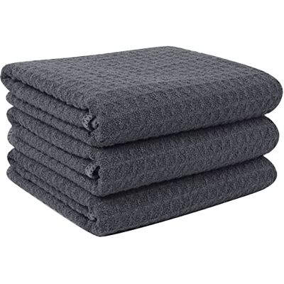 VIVOTE Microfibre Torchon de Cuisine Tissage Gaufré Lavage Vaisselle de Chiffon Super Absorbant Séchage Rapide Torchon Lot de 3 40x56cm Gris VIVOTE Microfibre Torchon de Cuisine Tissage Gaufré Lavage Vaisselle de Chiffon Super Absorbant Séchage Rapide Torchon Lot de 3 40x56cm Gris