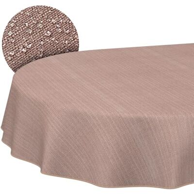 ANRO Nappe de table en tissu 70% coton, 30% polyester – Ornement lavable et décoration unie Linge de table avec bord coupé 240 x 140 cm ANRO Nappe de table en tissu 70% coton, 30% polyester – Ornement lavable et décoration unie Linge de table avec bord coupé 240 x 140 cm