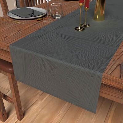 Soleil d'ocre , Chemin de table 40x180 cm LUXURY gris Soleil d'ocre , Chemin de table 40x180 cm LUXURY gris
