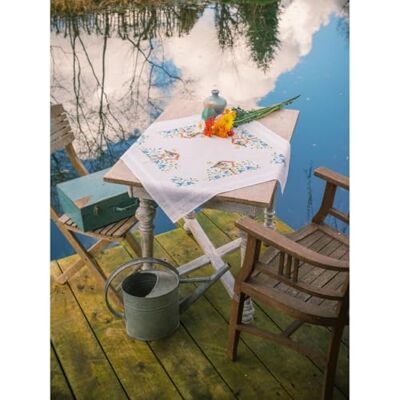 Vervaco Kit Point De Croix Pré-Imprimé Nappe MAISONS D'OISEAUX Broderie Kit Complet Adulte Loisir Créatif Maison Decoration Manuelle Table Cadeou DIYca. 80 x 80 cm Cross Stitch Embroidery Vervaco Kit Point De Croix Pré-Imprimé Nappe MAISONS D'OISEAUX Broderie Kit Complet Adulte Loisir Créatif Maison Decoration Manuelle Table Cadeou DIYca. 80 x 80 cm Cross Stitch Embroidery