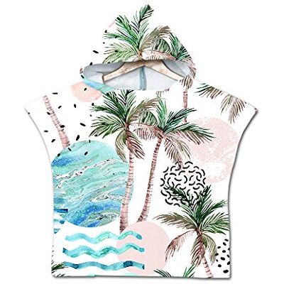 Treer Enfants Serviette de Plage Poncho À Capuchon, 3D Dessin Animé Microfibre Séchage Rapide Sports Bain Robes Peignoir Plage Serviettes de Natation pour Garçon,Fille (60 * 60cm,Tropical) Treer Enfants Serviette de Plage Poncho À Capuchon, 3D Dessin Animé Microfibre Séchage Rapide Sports Bain Robes Peignoir Plage Serviettes de Natation pour Garçon,Fille (60 * 60cm,Tropical)