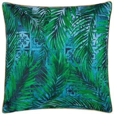 Paoletti Majorelle Palm Outdoor Housse de coussin d'extérieur – Bleu azur – 50 x 50 cm Paoletti Majorelle Palm Outdoor Housse de coussin d'extérieur – Bleu azur – 50 x 50 cm