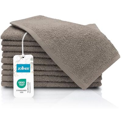 ZOLLNER Lot de 10 serviettes d'invité Petites serviettes moelleuses de 30 x 50 cm Lavables jusqu'à 60 °C Coton Fango Qualité hôtelière Certifié Oeko Tex® ZOLLNER Lot de 10 serviettes d'invité Petites serviettes moelleuses de 30 x 50 cm Lavables jusqu'à 60 °C Coton Fango Qualité hôtelière Certifié Oeko Tex®
