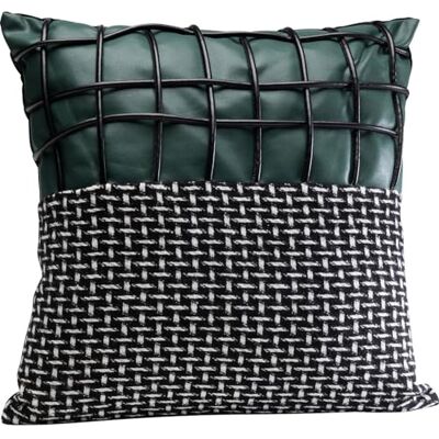KARE Design Ella Duo Coussin décoratif, accessoire pour la maison, housse amovible, avec fermeture éclair, avec rembourrage, aspect cuir, 45 x 45 cm (H x l) KARE Design Ella Duo Coussin décoratif, accessoire pour la maison, housse amovible, avec fermeture éclair, avec rembourrage, aspect cuir, 45 x 45 cm (H x l)