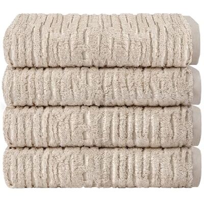 SKL Home CloudSoft Ensemble de 4 serviettes élégantes en 100% coton SKL Home CloudSoft Ensemble de 4 serviettes élégantes en 100% coton