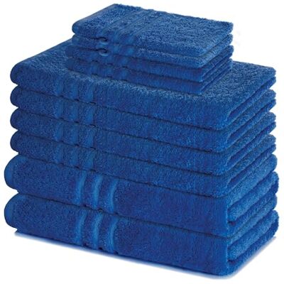 Lavea ® Lot de Serviettes de Bain 10 pièces – Bleu Roi 100% Coton – 4x Serviettes de Toilette, 2x Serviettes de Douche, 2x Serviettes Invité, 2x Gants de Toilette Lavea ® Lot de Serviettes de Bain 10 pièces – Bleu Roi 100% Coton – 4x Serviettes de Toilette, 2x Serviettes de Douche, 2x Serviettes Invité, 2x Gants de Toilette
