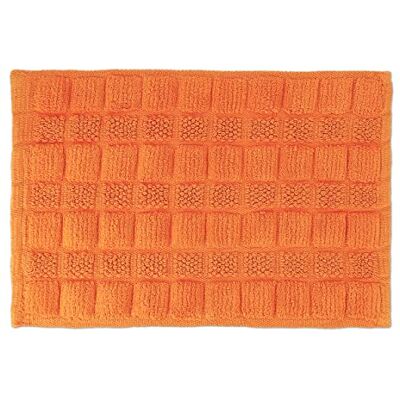 Relaxdays Tapis de bain en coton 60 x 40 cm Antidérapant Lavable Rectangulaire Orange Relaxdays Tapis de bain en coton 60 x 40 cm Antidérapant Lavable Rectangulaire Orange