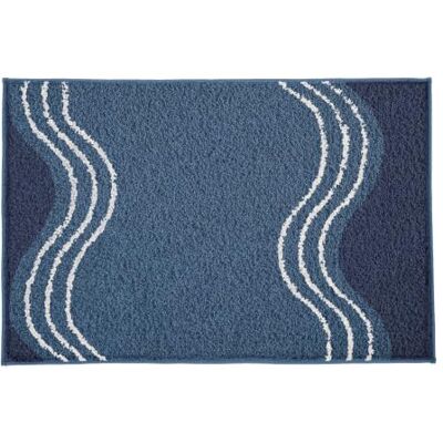 Kleine Wolke Tapis de bain MOVE Bleu glacier 60 x 90 cm Certifié OEKO-TEX, dessous antidérapant, compatible chauffage au sol, lavable en machine, 100% polyester Kleine Wolke Tapis de bain MOVE Bleu glacier 60 x 90 cm Certifié OEKO-TEX, dessous antidérapant, compatible chauffage au sol, lavable en machine, 100% polyester