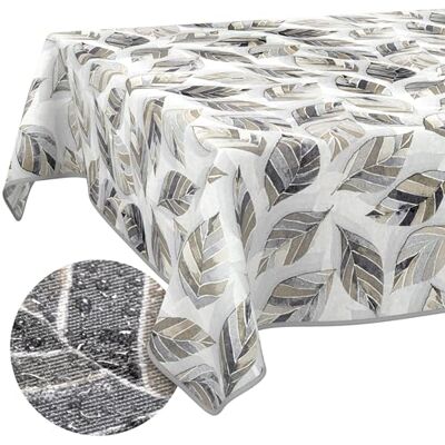 ANRO Nappe lavable rectangulaire 240 x 140 cm – Imperméable pour l'intérieur et l'extérieur, effet lotus, avec ourlet ANRO Nappe lavable rectangulaire 240 x 140 cm – Imperméable pour l'intérieur et l'extérieur, effet lotus, avec ourlet