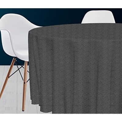 Nappe ronde 180cm Ardoise Soleil d'Ocre Nappe ronde 180cm Ardoise Soleil d'Ocre