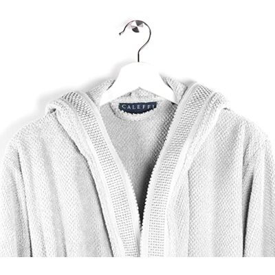 Caleffi Peignoir en coton blanc Gim 64403, xl-xxl Caleffi Peignoir en coton blanc Gim 64403, xl-xxl