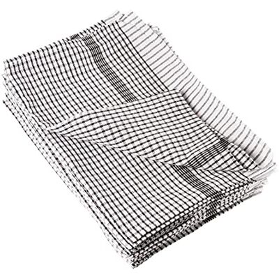 Vogue CC597 Torchons Wonderdry, 75% coton et 25% polyester, noir (lot de 10) Vogue CC597 Torchons Wonderdry, 75% coton et 25% polyester, noir (lot de 10)
