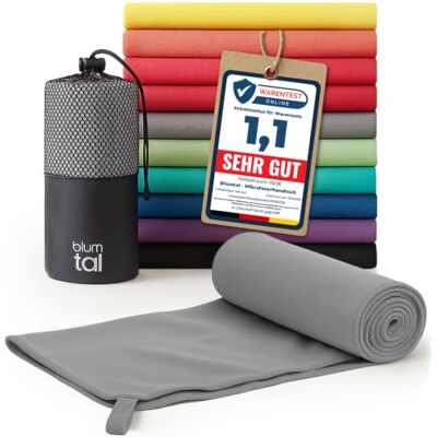 Blumtal Serviette microfibre disponible dans nombreuses couleurs et tailles- serviettes de sport compactes, ultra légères et à séchage rapide, serviette de voyage parfaite, serviette de plage Blumtal Serviette microfibre disponible dans nombreuses couleurs et tailles- serviettes de sport compactes, ultra légères et à séchage rapide, serviette de voyage parfaite, serviette de plage