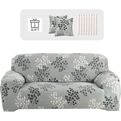 Lydevo Housse de canapé extensible 2 places En élasthanne Avec 2 housses de coussin Antidérapante et lavable Motif feuilles d'automne Lydevo Housse de canapé extensible 2 places En élasthanne Avec 2 housses de coussin Antidérapante et lavable Motif feuilles d'automne