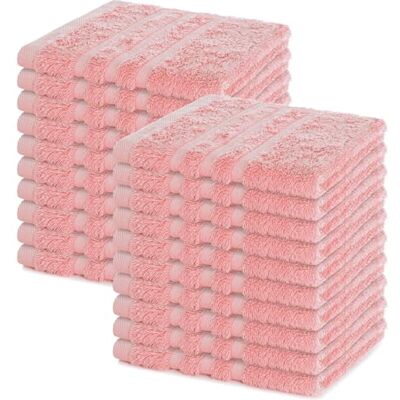 Lavea ® Lot de 20 Lavettes 30x30 cm Rose Pastel 100% Coton Éponge, Serviettes Visage et Serviettes Invité Douces et Absorbantes, Lavables pour Salle de Bain, Maison, Hôtel Lavea ® Lot de 20 Lavettes 30x30 cm Rose Pastel 100% Coton Éponge, Serviettes Visage et Serviettes Invité Douces et Absorbantes, Lavables pour Salle de Bain, Maison, Hôtel