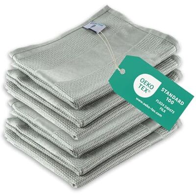 ELEXACLEAN Lot de 6 torchons de cuisine en microfibre 68 x 42 cm Gris Absorbants Lavables jusqu'à 60 °C Torchons de cuisine modernes ELEXACLEAN Lot de 6 torchons de cuisine en microfibre 68 x 42 cm Gris Absorbants Lavables jusqu'à 60 °C Torchons de cuisine modernes