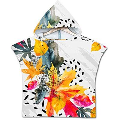 Treer Enfants Serviette de Plage Poncho À Capuchon, 3D Dessin Animé Microfibre Séchage Rapide Sports Bain Robes Peignoir Plage Serviettes de Natation pour Garçon,fille (60 * 60cm,Feuille d'érable) Treer Enfants Serviette de Plage Poncho À Capuchon, 3D Dessin Animé Microfibre Séchage Rapide Sports Bain Robes Peignoir Plage Serviettes de Natation pour Garçon,fille (60 * 60cm,Feuille d'érable)