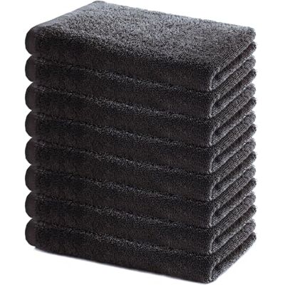 Lavea ® Lot de 8 Serviettes de Bain 40x70 cm Anthracite 100% Coton – Serviettes, Draps de Douche & Sets de Serviettes Doux et Très Absorbants, Certifiés OEKO-TEX® Lavea ® Lot de 8 Serviettes de Bain 40x70 cm Anthracite 100% Coton – Serviettes, Draps de Douche & Sets de Serviettes Doux et Très Absorbants, Certifiés OEKO-TEX®