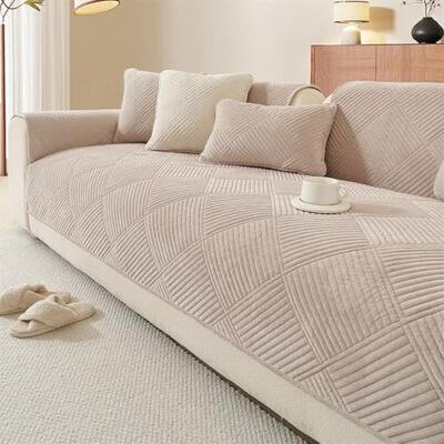 LINGKY Housse de canapé 1, 2, 3 ou 4 places antidérapante, lavable en polaire de lait douce, housse de coussin pour canapé sectionnel Protection contre les animaux de compagnie/enfants/chiens (Kaki LINGKY Housse de canapé 1, 2, 3 ou 4 places antidérapante, lavable en polaire de lait douce, housse de coussin pour canapé sectionnel Protection contre les animaux de compagnie/enfants/chiens (Kaki