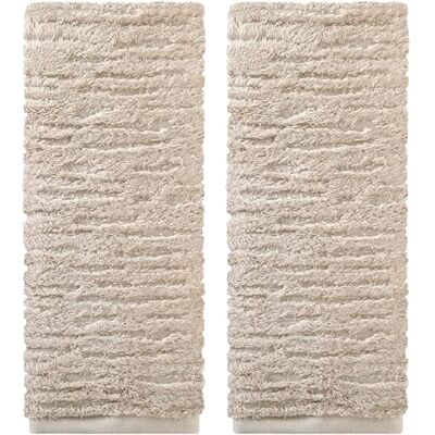 SKL Home CloudSoft Cotton Luxury 2-Piece Hand Towel Set, Oatmeal SKL Home CloudSoft Cotton Luxury 2-Piece Hand Towel Set, Oatmeal