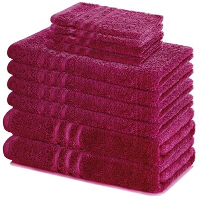 Lavea ® Lot de Serviettes de Bain 10 pièces – Bordeaux 100% Coton – 4x Serviettes de Toilette, 2x Serviettes de Douche, 2x Serviettes Invité, 2x Gants de Toilette Lavea ® Lot de Serviettes de Bain 10 pièces – Bordeaux 100% Coton – 4x Serviettes de Toilette, 2x Serviettes de Douche, 2x Serviettes Invité, 2x Gants de Toilette
