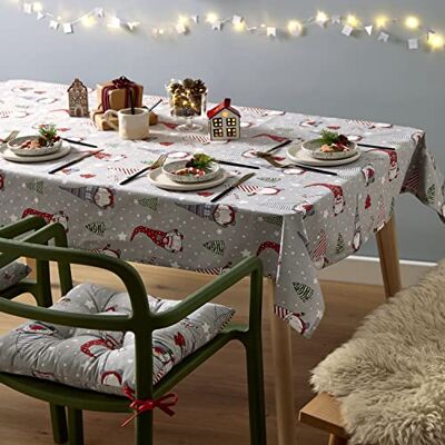 Catherine Lansfield Nains de Noël faciles à nettoyer 132 x 178 cm Gris/rouge Catherine Lansfield Nains de Noël faciles à nettoyer 132 x 178 cm Gris/rouge